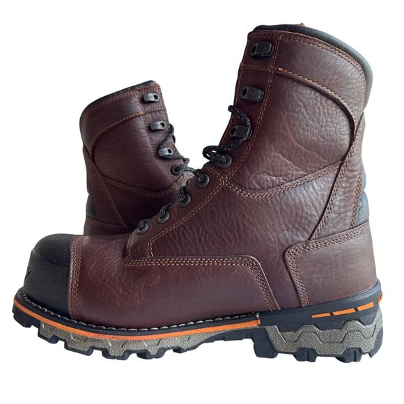 Timberland Pro Work Boots Boondock 8" Shaft Mens 12D Soft Toe Leather Insulated - Picture 3 of 10